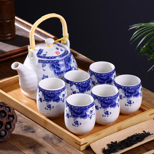 加强版陶瓷茶具一整套装提梁壶水壶茶壶家用泡茶杯特价大号厂货源